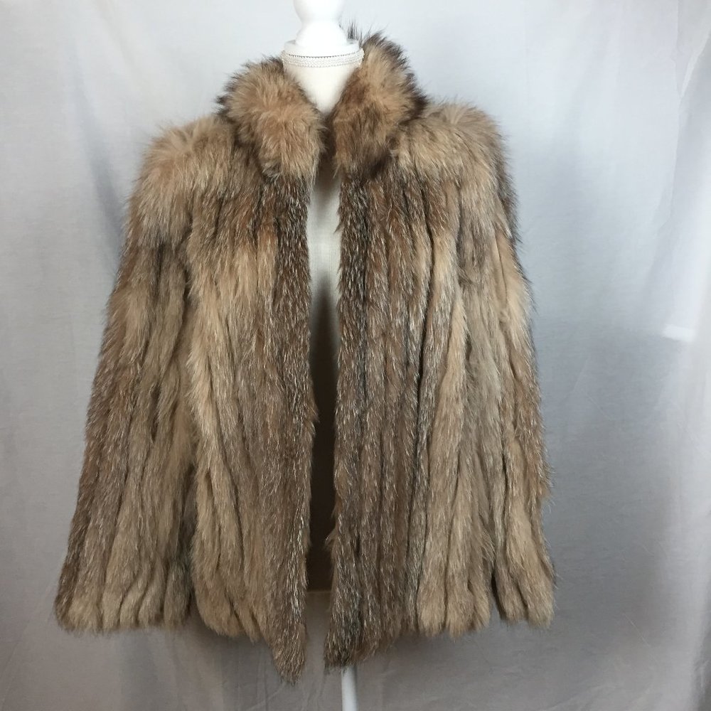 Vintage Saga Fox Blue Silver Fox Fur Coat - Picture 2 of 8